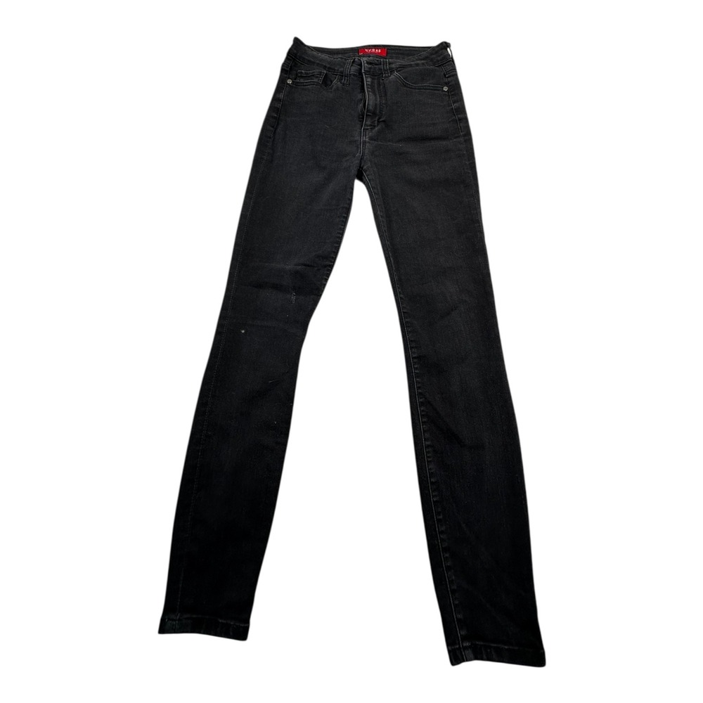 GUESS Women Jeans Black High Rise Skinny‎ Fit Size 26 Casual Style